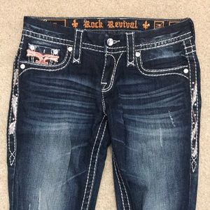 Dark blue Rock Revival women’s skinny jeans, 26!!